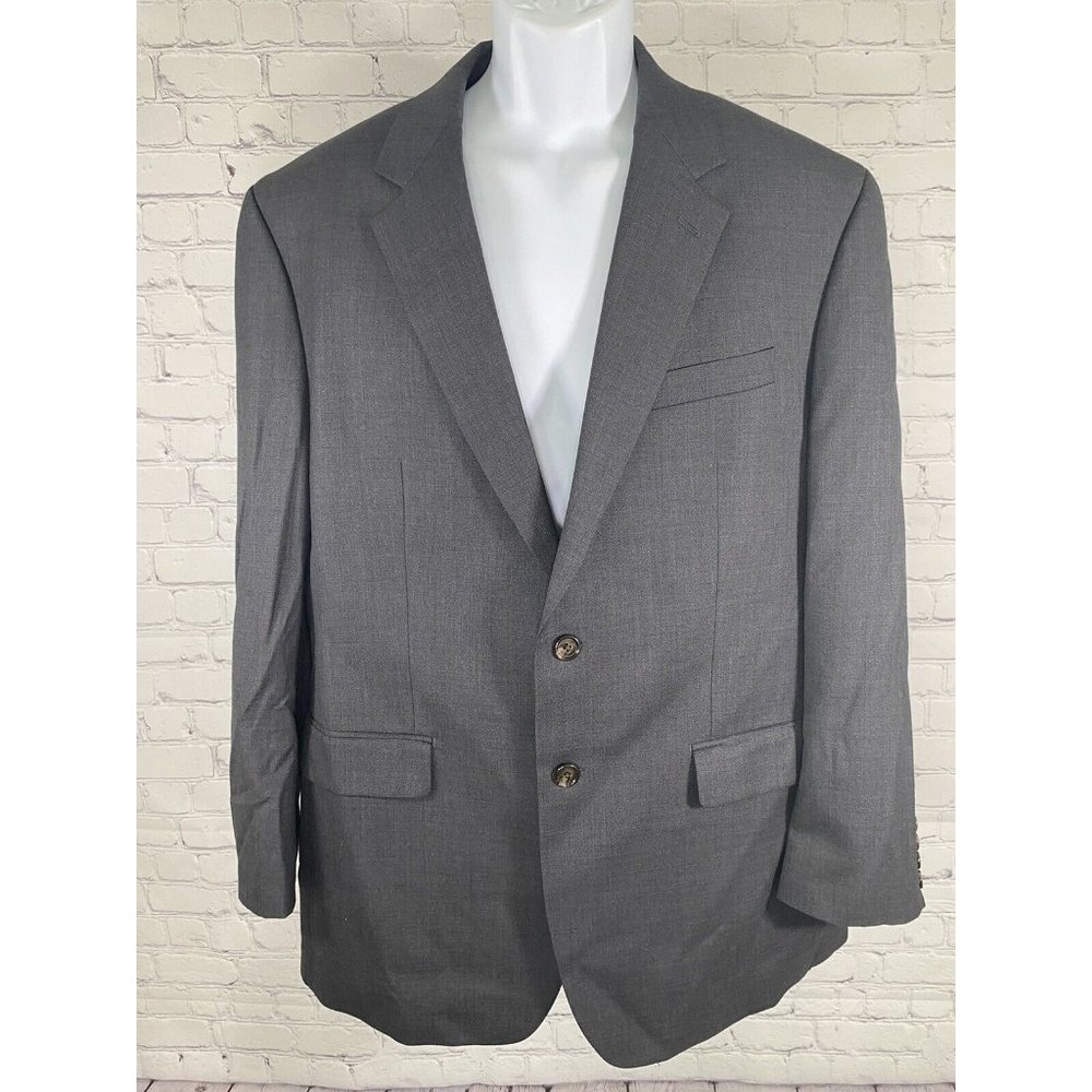 Ralph Ralph Lauren 100% Wool Dark Gray Two Button Blazer Jacket Sport Coat 42R